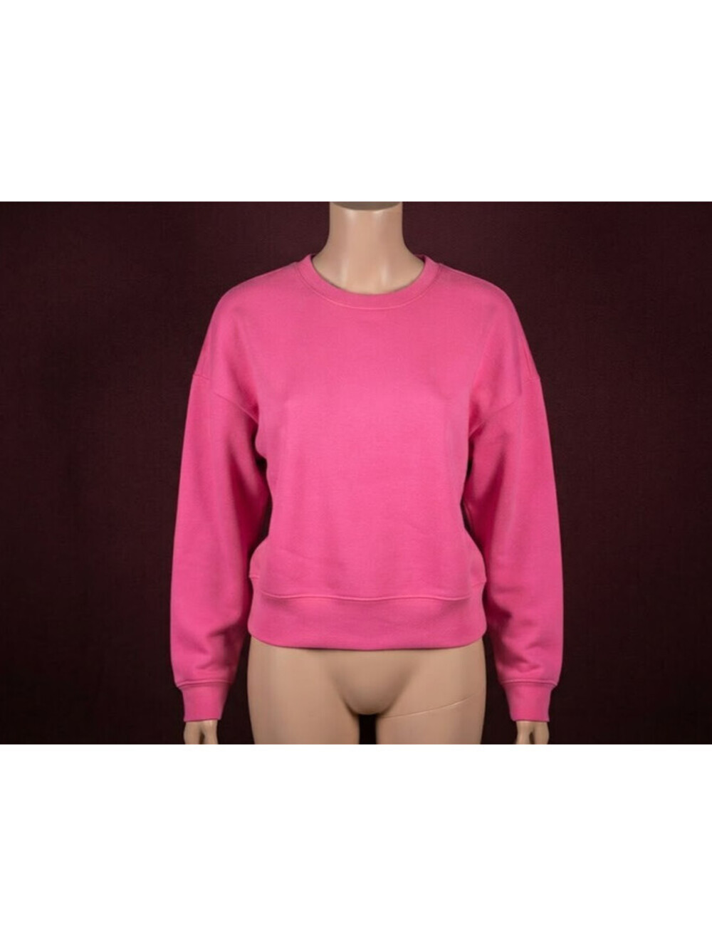 Scoop Women's Hot Pink Long Sleeve Crewneck Pullover Sweatshirt Size XS (0-2)